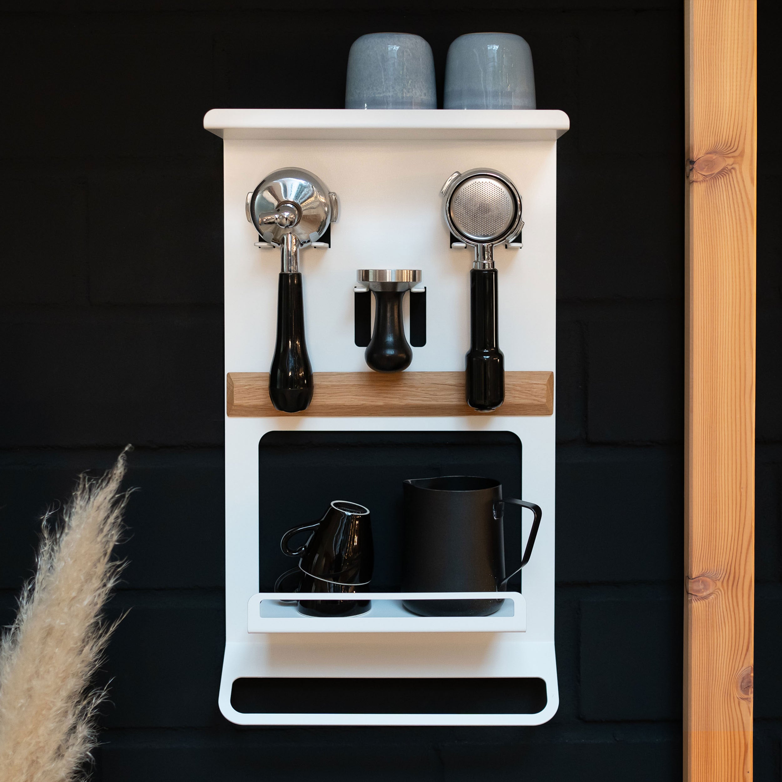 Barista Rack for portafilter, tamper and coffee accessories